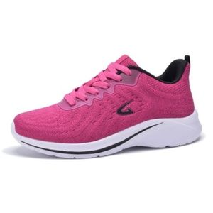 GEERS Fuchsia & Black Lace-Up Mesh Sneaker Size 8.5